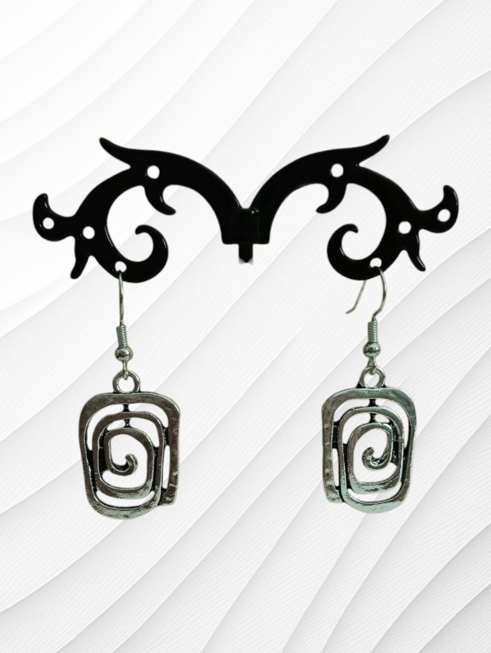 Geometric Spiral Earrings